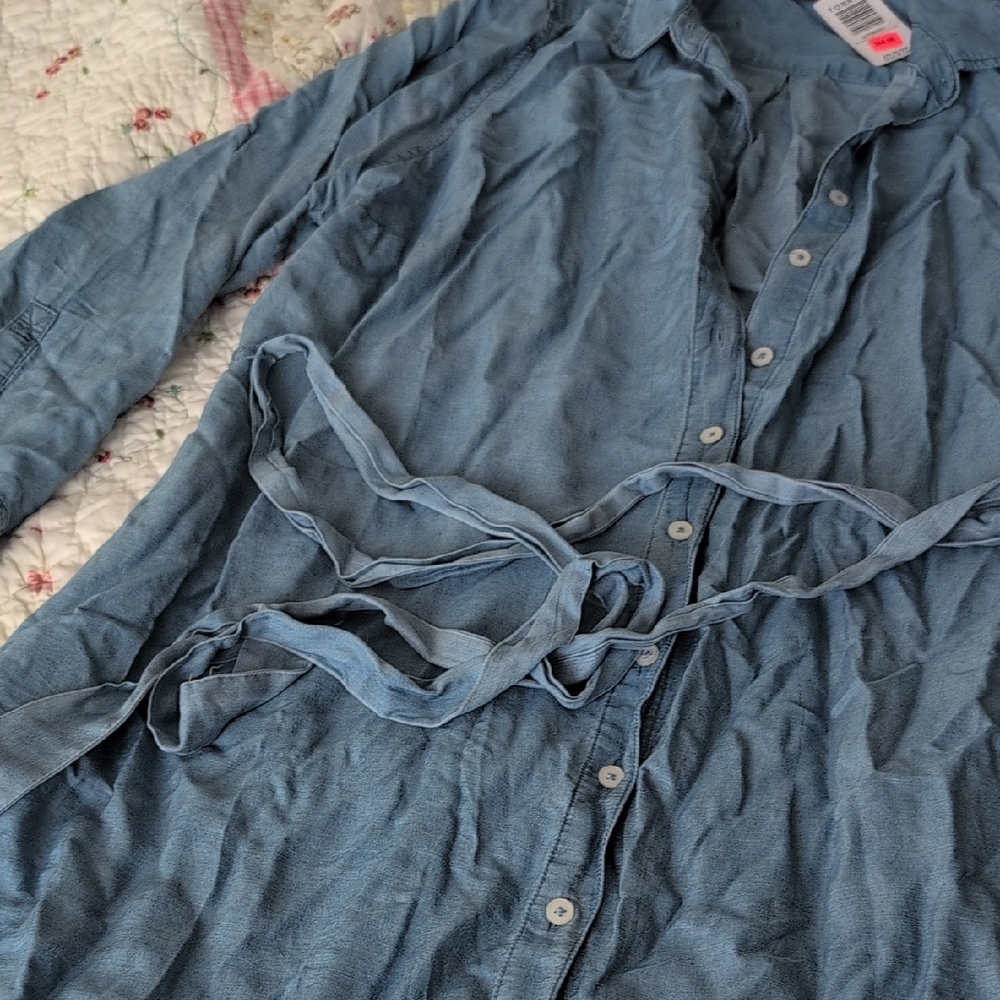 Torrid Light Blue Chambray Shirt Dress - Picture 3 of 4